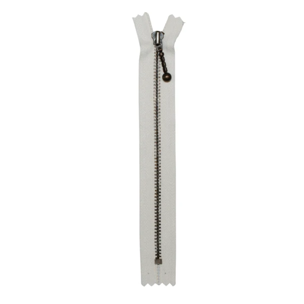 YKK Fast Lynlås Antik Messing 4 mm 17 cm